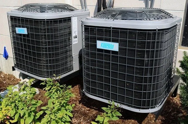 Picture of two large air conditioners 