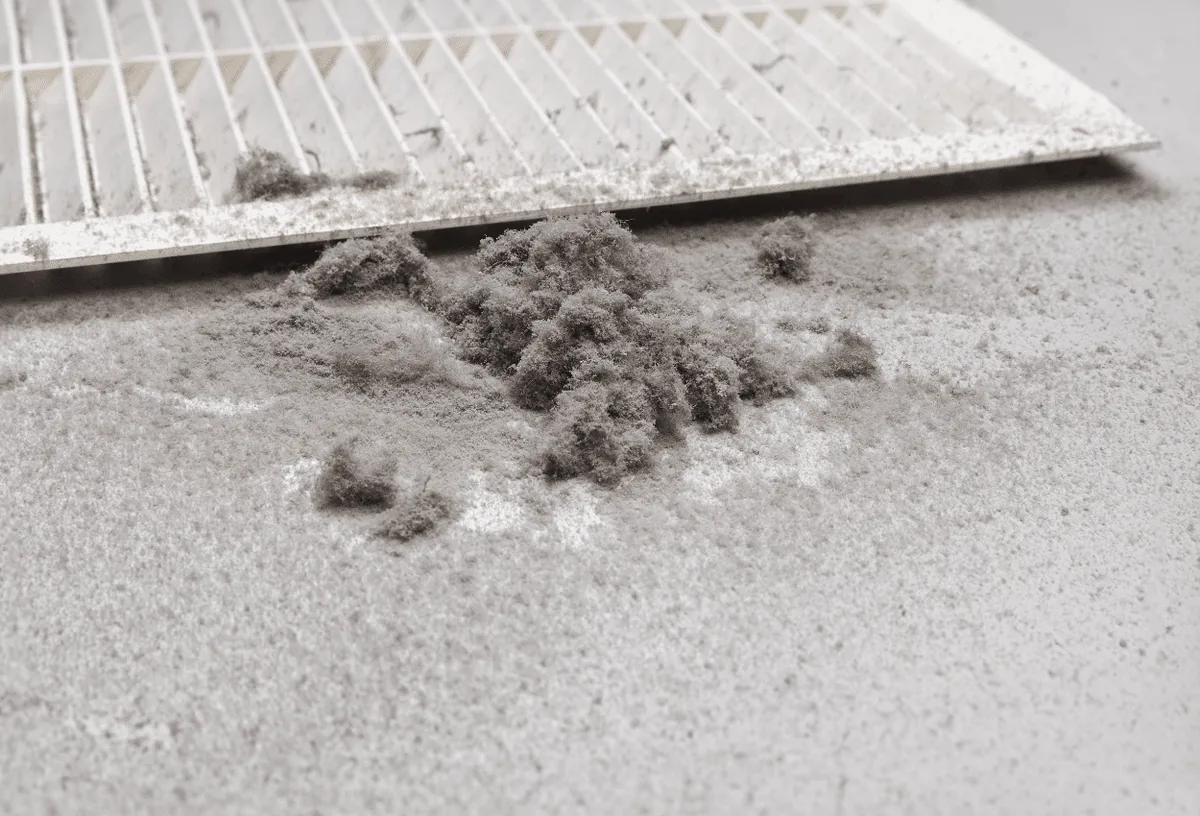 A picture of dusty air duct vents.