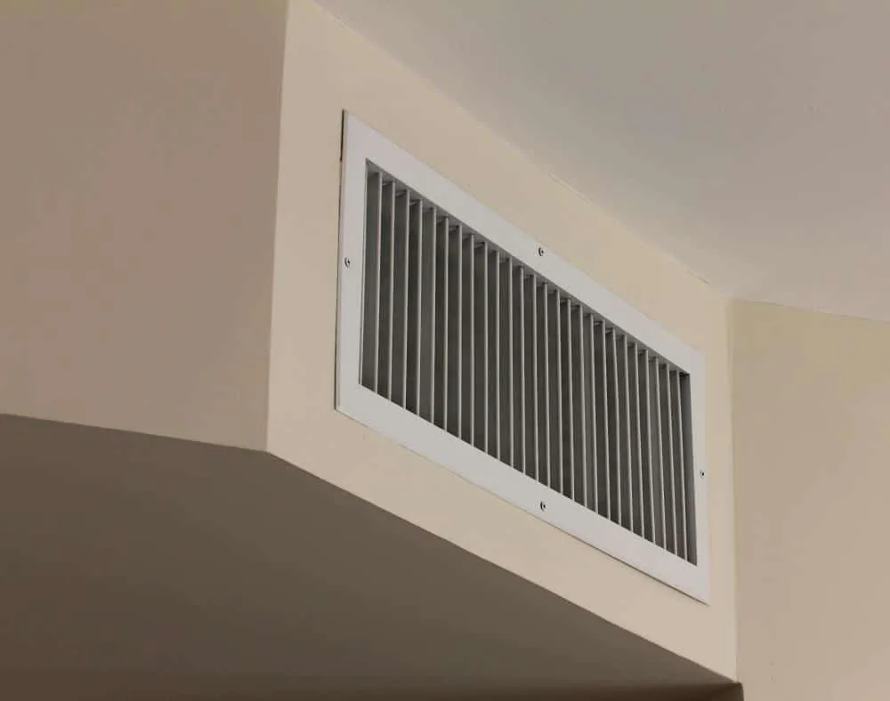 Close-up image of a residential air vent.